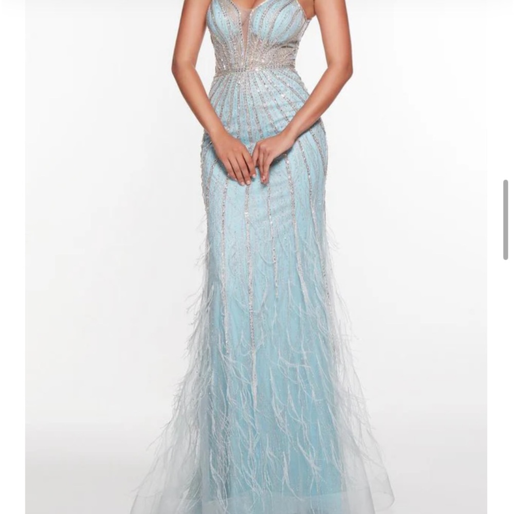 Bring the magic and beauty to prom in this b darling long fitted prom dress.